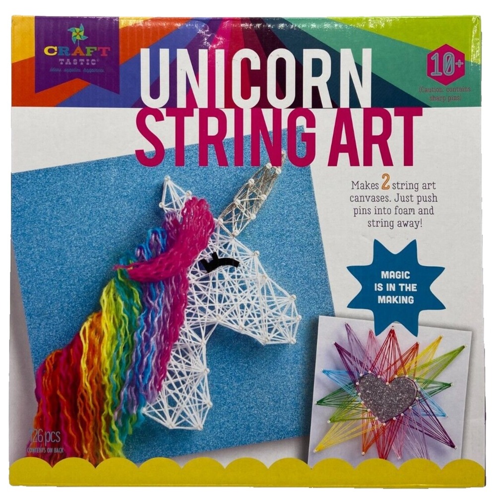 Unicorn String Art - Makes 2 Projects! Craft Tastic for Ages 10+